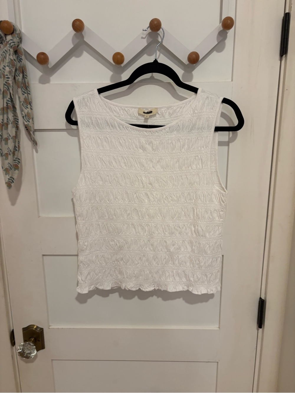 NWOT Madewell White Textured Sleeveless Tank